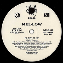 Mel-Low Blaze It Up USED VINYL 12INCH 33 S RPM SINGLE PROMO STEREO