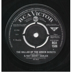 Barry Sadler The Ballad Of The Green Berets USED VINYL 7INCH 45 RPM SINGLE