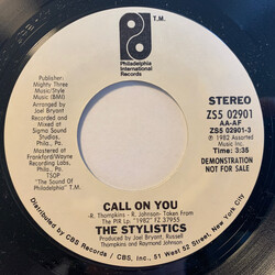 The Stylistics Call On You USED VINYL 7INCH 45 RPM PROMO STYRENE STEREO