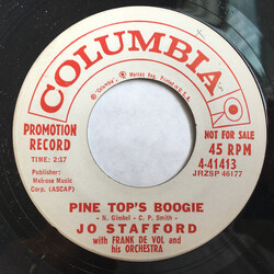 Jo Stafford / Frank De Vol And His Orchestra Pine Top's Boogie / All Yours (Tua) USED VINYL 7INCH 45 RPM PROMO