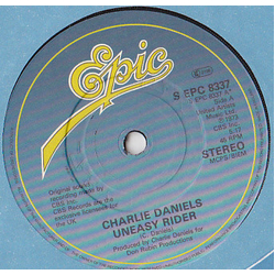 Charlie Daniels Uneasy Rider Vinyl 7" USED