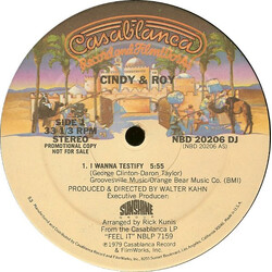 Cindy & Roy I Wanna Testify / Changin' Jobs USED VINYL 12INCH 33 S RPM SINGLE PROMO