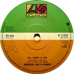 Emerson, Lake & Palmer All I Want Is You USED VINYL 7INCH 45 RPM SINGLE