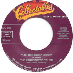 The Undisputed Truth Lil' Red Riding Hood / Higher Than High Vinyl 7" USED