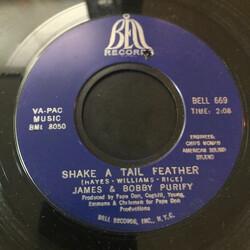 James & Bobby Purify Shake A Tail Feather / Goodness Gracious USED VINYL 7INCH 45 RPM SINGLE STYRENE