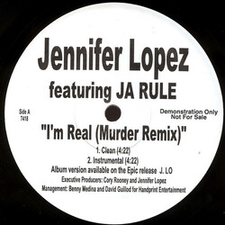 Jennifer Lopez / Ja Rule I'm Real (Murder Remix) USED VINYL 12INCH PROMO