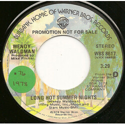 Wendy Waldman Long Hot Summer Nights USED VINYL 7INCH 45 RPM SINGLE PROMO STEREO MONO