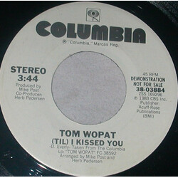 Tom Wopat (Til) I Kissed You USED VINYL 7INCH 45 RPM PROMO