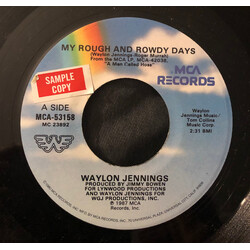 Waylon Jennings My Rough And Rowdy Days USED VINYL 7INCH SINGLE PROMO