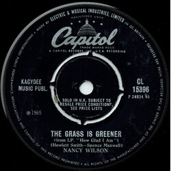 Nancy Wilson The Grass Is Greener / Welcome, Welcome USED VINYL 7INCH SINGLE
