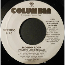 Mondo Rock Primitive Love Rites USED VINYL 7INCH PROMO STYRENE STEREO