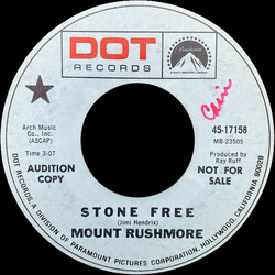 Mount Rushmore (2) Stone Free / ('Cause) She's So Good To Me USED VINYL 7INCH 45 RPM SINGLE PROMO