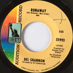 Del Shannon Runaway / He Cheated USED VINYL 7INCH 45 RPM SINGLE PROMO