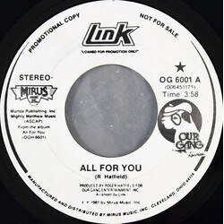 Link (23) All For You / Music In My Head USED VINYL 7INCH 45 RPM PROMO STEREO