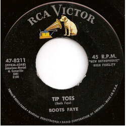 Boots Faye / Boots And Idaho Tip Toes / Dreamy Moon USED VINYL 7INCH 45 RPM SINGLE