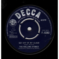 The Rolling Stones Get Off Of My Cloud USED VINYL 7INCH 45 RPM SINGLE