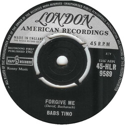 Babs Tino Forgive Me USED VINYL 7INCH 45 RPM SINGLE