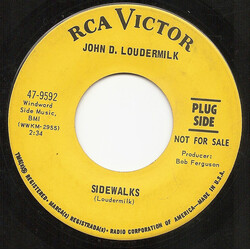 John D. Loudermilk Sidewalks / The Odd Folks Of Okracoke USED VINYL 7INCH 45 RPM SINGLE PROMO