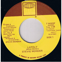 Stevie Wonder Lately USED VINYL 7INCH 45 RPM SINGLE