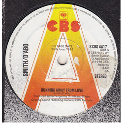 Smith & D'Abo Running Away From Love USED VINYL 7INCH 45 RPM SINGLE PROMO