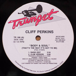 Cliff Perkins Body And Soul (That's The Way It's Got To Be) USED VINYL 12INCH 33 S RPM