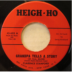 Clarence Stanford Grandpa Tells A Story USED VINYL 7INCH 45 RPM
