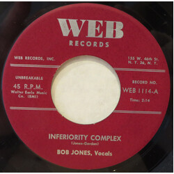 Bob Jones (45) Inferiority Complex USED VINYL 7INCH 45 RPM