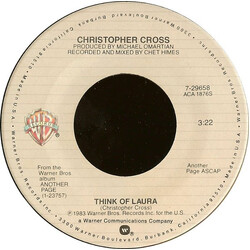 Christopher Cross Think Of Laura USED VINYL 7INCH 45 RPM SINGLE