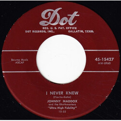 Johnny Maddox (2) / The Rhythmasters I Never Knew / Chicken Reel USED VINYL 7INCH 45 RPM