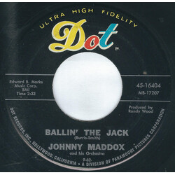Johnny Maddox And His Orchestra Ballin' The Jack / Ragtime Johnny USED VINYL 7INCH 45 RPM STYRENE