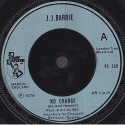 J. J. Barrie No Charge USED VINYL 7INCH 45 RPM SINGLE
