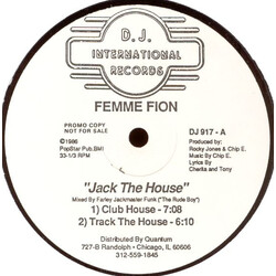 Femme Fion / Jere McAllister Jack The House / Never Let You Down USED VINYL 12INCH 33 S RPM PROMO