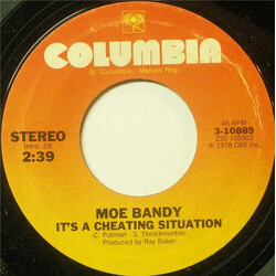 Moe Bandy It's A Cheating Situation / Try My Love On For Size USED VINYL 7INCH 45 RPM STYRENE
