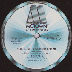Diana Ross Your Love Is So Good For Me / Baby It's Me VINYL 12" USED