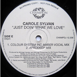 Carole Sylvan Just Doin' What We Love USED VINYL 12INCH 33 S RPM PROMO
