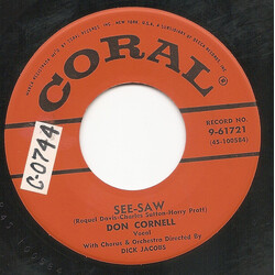 Don Cornell See-Saw USED VINYL 7INCH SINGLE
