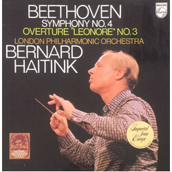 Ludwig van Beethoven / Bernard Haitink / The London Philharmonic Orchestra Symphony No. 4 Overture "Leonore" No. 3 Vinyl LP USED