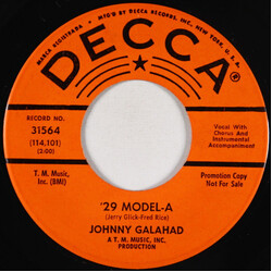 Johnny Galahad '29 Model-A / Movin' Free USED VINYL 7INCH 45 RPM PROMO