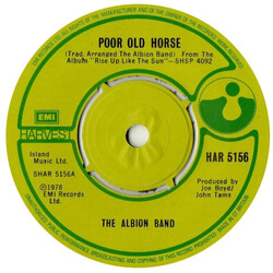 The Albion Band Poor Old Horse USED VINYL 7INCH 45 RPM SINGLE