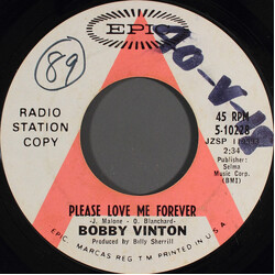 Bobby Vinton Please Love Me Forever USED VINYL 7INCH 45 RPM PROMO