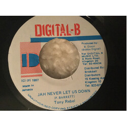 Tony Rebel Jah Never Let Us Down USED VINYL 7INCH 45 RPM