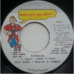 Anthony Red Rose / Anthony Malvo / Mad Cobra Rumours USED VINYL 7INCH 45 RPM