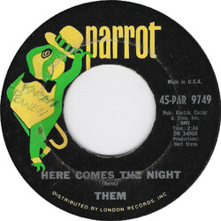 Them (3) Here Comes The Night / All For Myself Vinyl 7" USED