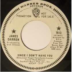 James Darren Since I Don't Have You USED VINYL 7INCH 45 RPM SINGLE PROMO