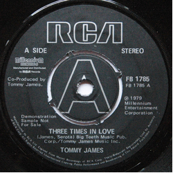 Tommy James Three Times In Love Vinyl 7" USED