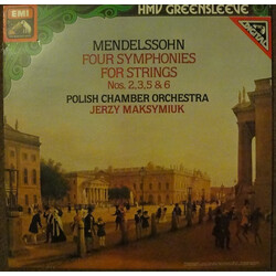 Felix Mendelssohn-Bartholdy / Polish Chamber Orchestra / Jerzy Maksymiuk Symphonies For String Orchestra Nos 2, 3, 5 & 6 Vinyl LP USED
