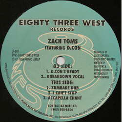 Zack Toms / Donald O I'm Ready E.P. VINYL 12" USED