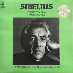 Jean Sibelius / Leonard Bernstein / The New York Philharmonic Orchestra Symphony No. 6, Symphony No. 7 Vinyl LP USED