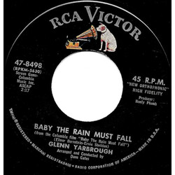 Glenn Yarbrough Baby The Rain Must Fall / I've Been To Town USED VINYL 7INCH SINGLE 45 RPM