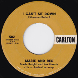 Marie Knight / Rex Garvin I Can't Sit Down / Miracles USED VINYL 7INCH 45 RPM SINGLE